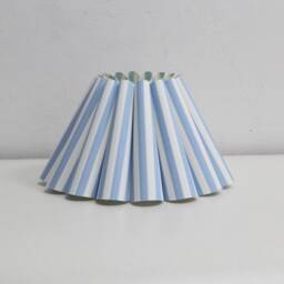 Handmade Light Blue Striped Fabric Lampshade For Home Decor-100# - thumbnail 1