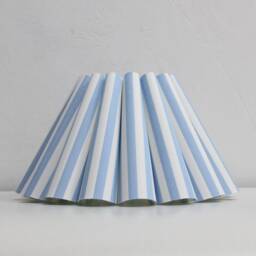 Handmade Light Blue Striped Fabric Lampshade For Home Decor-100# - thumbnail 3
