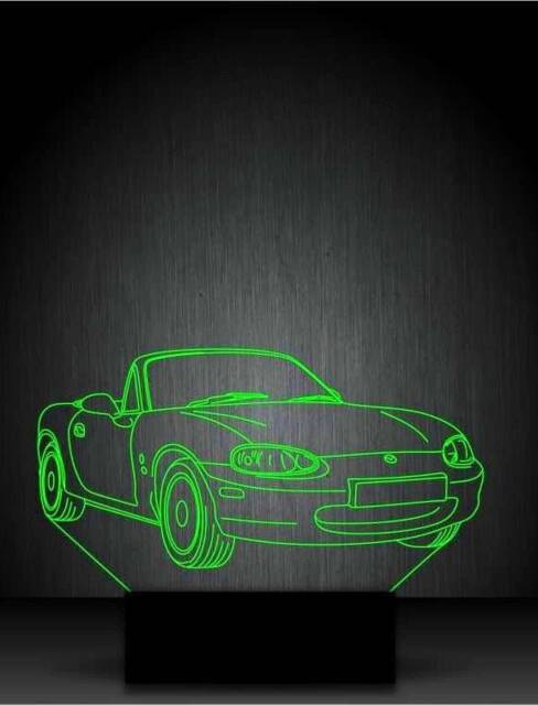 Convertible Sport Car 3D Smart App Control Night Light Bluetooth, Music, 7&16M Colour Mobile App , Gift Led Lamp - image 1