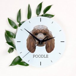 A Clock With A Poodle Dog. New Collection The Geometric Dog