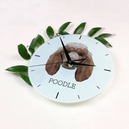 A Clock With A Poodle Dog. New Collection The Geometric Dog - thumbnail 2