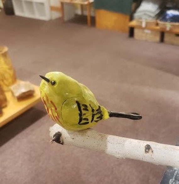 stoneware Yellow Warbler - image 1