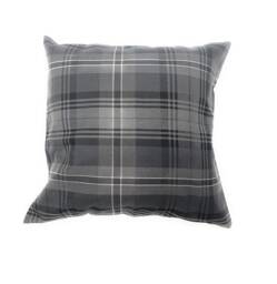 Grey Tartan Square Cushion Cover 44cm X - thumbnail 1