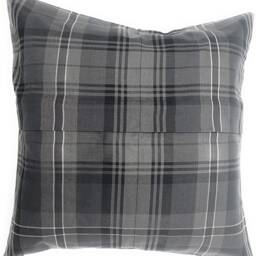 Grey Tartan Square Cushion Cover 44cm X - thumbnail 2