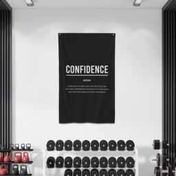 Confidence Definition Flag - Motivational Gym Decor, Office Wall Art, Inspirational Banner, Self-Belief, Empowerment Gift, Daily Motivation - thumbnail 3