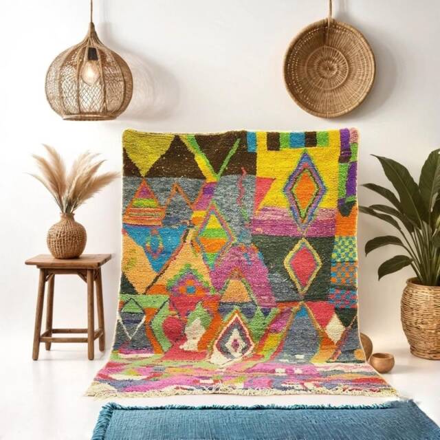 Custom Boujad Rug Handwoven Bohemian Wool Rug - image 1