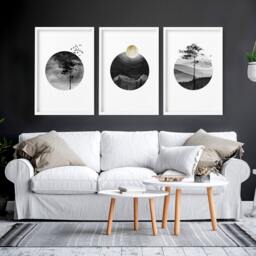 Living Room Art Prints, Office Decor Wall Japanese Art, Home Calming Zen Minimalist - thumbnail 1