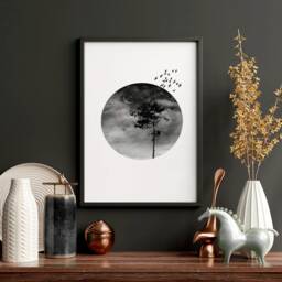 Living Room Art Prints, Office Decor Wall Japanese Art, Home Calming Zen Minimalist - thumbnail 2