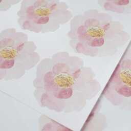 Floral Polka Dots Fabric Wall Stickers. Removable & Reusable - thumbnail 3