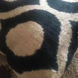 Handwoven Ikat Velvet Pillow Cover Samarkand Silk Cushion - thumbnail 4