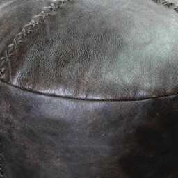 Leather Pouf Vintage Look - thumbnail 3