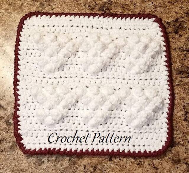 Dishcloth Pattern, White Grapes, Crochet Dishcloth, Tuscan Wine Theme, Downloadable - image 1
