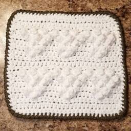Dishcloth Pattern, White Grapes, Crochet Dishcloth, Tuscan Wine Theme, Downloadable - thumbnail 2
