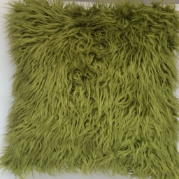 Green Faux Fur Pillow Cover, Chartreuse Green Throw Pillow, Olive Sham, Toss - thumbnail 2