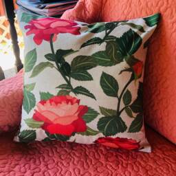 Roses Print, Decorative Pillow Covers, Floral Accent Cover, Home Decor - thumbnail 3