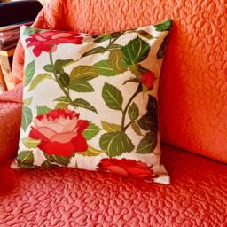 Roses Print, Decorative Pillow Covers, Floral Accent Cover, Home Decor - thumbnail 2