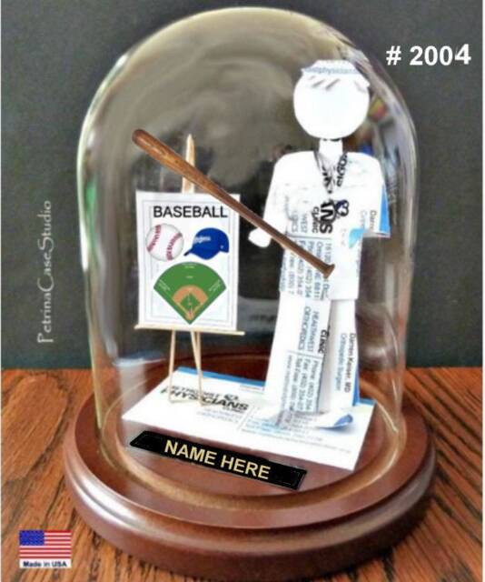 Baseball Player Or Catcher Business Card Sculpture - Any Theme, Hobby, Sport Profession - image 1