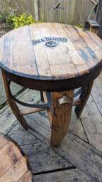 Pub Style Table Made From A Oak Whiskey Bourbon Barrel/Man Cave Bar Table - thumbnail 1