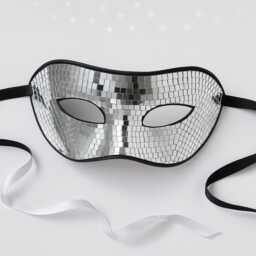 Disco Mirror Mosaic Eye Mask Reflective Rave Accessory - thumbnail 2