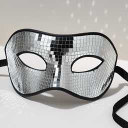 Disco Mirror Mosaic Eye Mask Reflective Rave Accessory - thumbnail 3