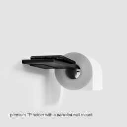 Modern Aluminum Toilet Paper Holder With Shelf Floating Roll Design - thumbnail 2