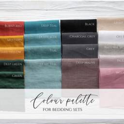Grey Linen Curtain, Farmhouse Curtains, Linen Ruffled Curtain Panel, Tab Top Ruffle Curtain, Shower Curtain - thumbnail 4