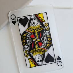 King Queen Playing Card Wall Decor Hand Painted Of Hearts Home Game Art Piece Poker Casino His & Hers - thumbnail 2
