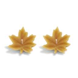 Maple Leaf Floating Beeswax Candles Handmade Autumn Decor Birdbath Centerpiece Harvest Wedding Gift Set - thumbnail 2
