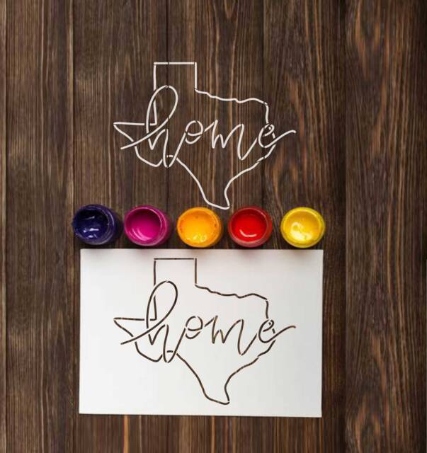 Texas Home State Stencil Reusable Custom Stencils For Crafts, Wall Art, Plastic Painting Tx Outline Sign Decor - image 1