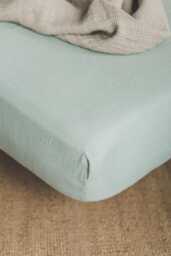Soft Linen Fitted Sheet With Deep Pockets - Breathable Handmade Bedding, Natural Mattress Cover For Calm Bedrooms & Relaxed Home Spaces - thumbnail 1