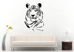 Tiger Head Beautiful Tribal Jungle Cat Predator Animal Wall Decal Vinyl Sticker Mural Room Decor L905 - thumbnail 1
