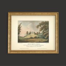 George Washington's Home Mount Vernon in Virginia - 10x8'' Size Print Restored Antique Engraving Historical Reproduction - thumbnail 1