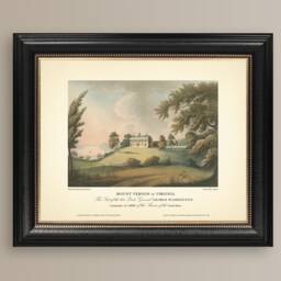 George Washington's Home Mount Vernon in Virginia - 10x8'' Size Print Restored Antique Engraving Historical Reproduction - thumbnail 3