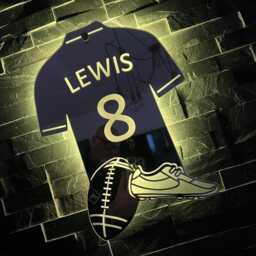 Personalised Rugby Shirt Mirrored Acrylic Led Light/ Playroom Sign/ Bedroom Mancave - thumbnail 3