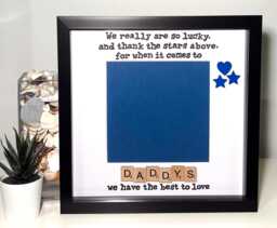 Daddy Photo Frame - Birthday Personalised Scrabble Art Fathers Day - thumbnail 1