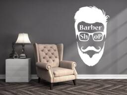 Barber Shop Wall Decals Hairdressing Decal Beauty Salon Vinyl Stickers Home Decor Na260 - thumbnail 1