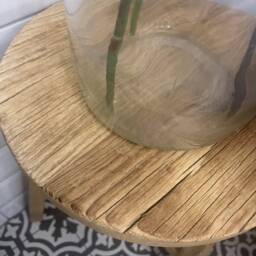 Hand Made Milking Rustic Round Stool Height 50cm - Old Barn, Weathered Elm Vintage - thumbnail 2