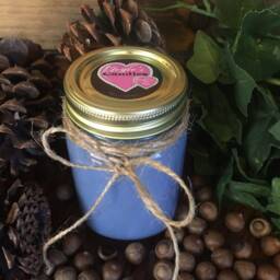 Waterfall Mist, Hand Poured, Made, All Natural, 100% Soy, 16 Oz. Soy Candle, in Mason Canning Jar With Rustic Metal Lid - thumbnail 2