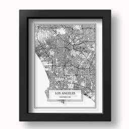 Transparent Los Angeles City Map Detailed Wall Art Print Poster California Gift - thumbnail 2