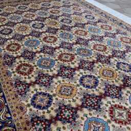 Handmade Afghan Wool Rug Large Vintage Chob Rang Carpet - 17.3x9.5 Ft - thumbnail 3