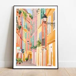 Monaco Art Print, Travel Poster, Art, Monaco, Wall Decor, Gift - thumbnail 3
