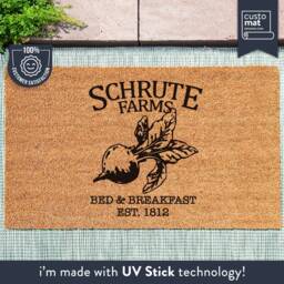 The Office Custom Doormat - Schrute Farms Dwight Welcome Mat Quote Gift Tv Show - thumbnail 1