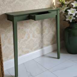 Diy Ready-To-Paint Console Table With Drawer - Unfinished Wood Accent For Entryway Or Hallway - thumbnail 3