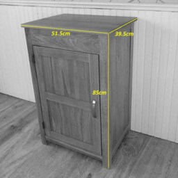 Cloakroom Bathroom Vanity Oak Unit Cabinet Black Quartz Marble Stone Wash Basin 308Bqsbc - thumbnail 4