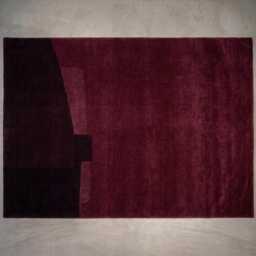Terracotta Modern Hand Tufted Wool Rug - Geometric Abstract Design - thumbnail 4