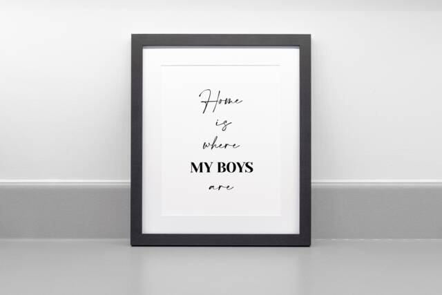 Home Is Where My Boys/Girls Are, Family Wall Art, Mothers Day, Gift For Her, Him - image 1