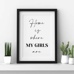 Home Is Where My Boys/Girls Are, Family Wall Art, Mothers Day, Gift For Her, Him - thumbnail 3