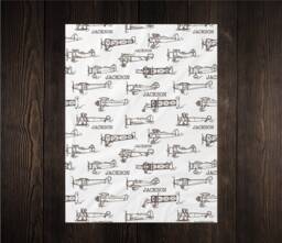 Personalized Baby Blanket Gift Airplane Shower Newborn Watch Me Grow Boy Custom Monogram - thumbnail 1
