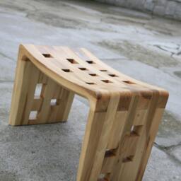 Small Curved Bench With Holes - thumbnail 4