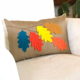 Fall Leaves Applique Pillow Cover - Thanksgiving Home Decor - thumbnail 4